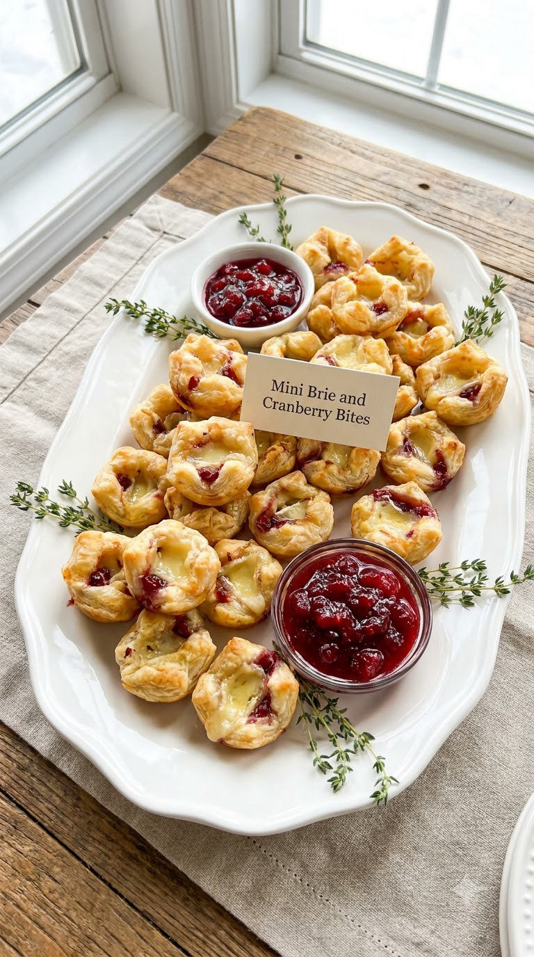 Mini Brie and Cranberry Bites
