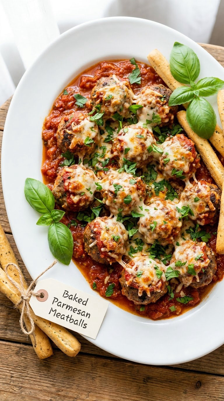 Baked Parmesan Meatballs