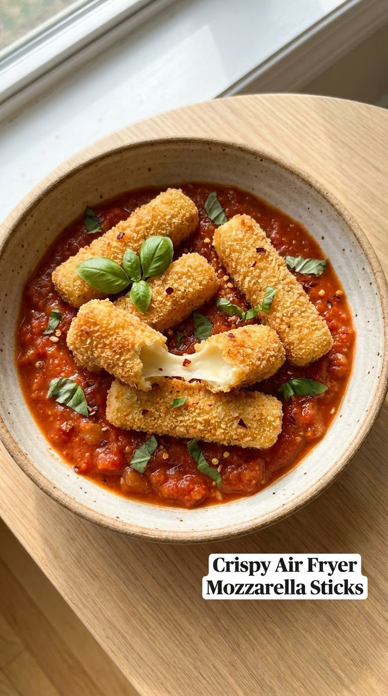 Crispy Air Fryer Mozzarella Sticks