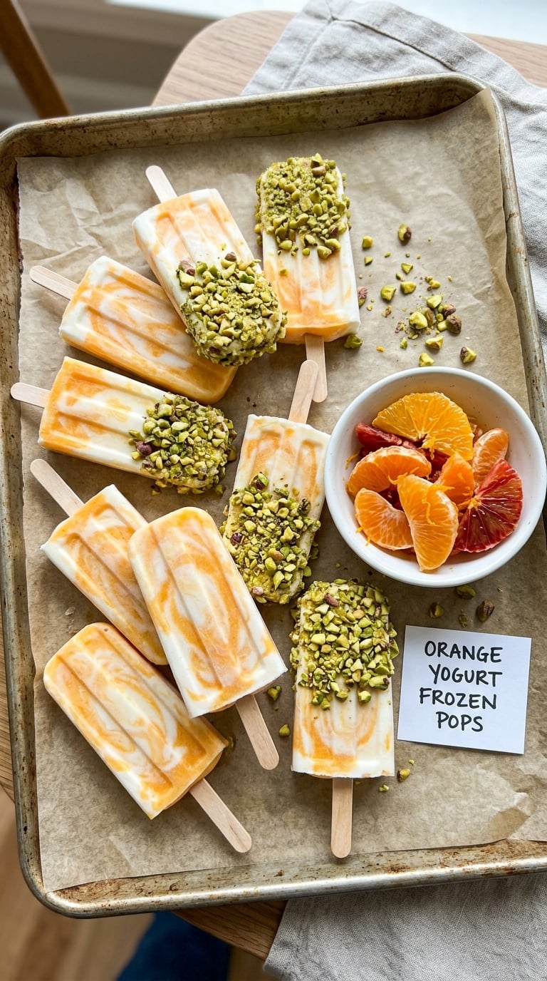 Orange Yogurt Frozen Pops