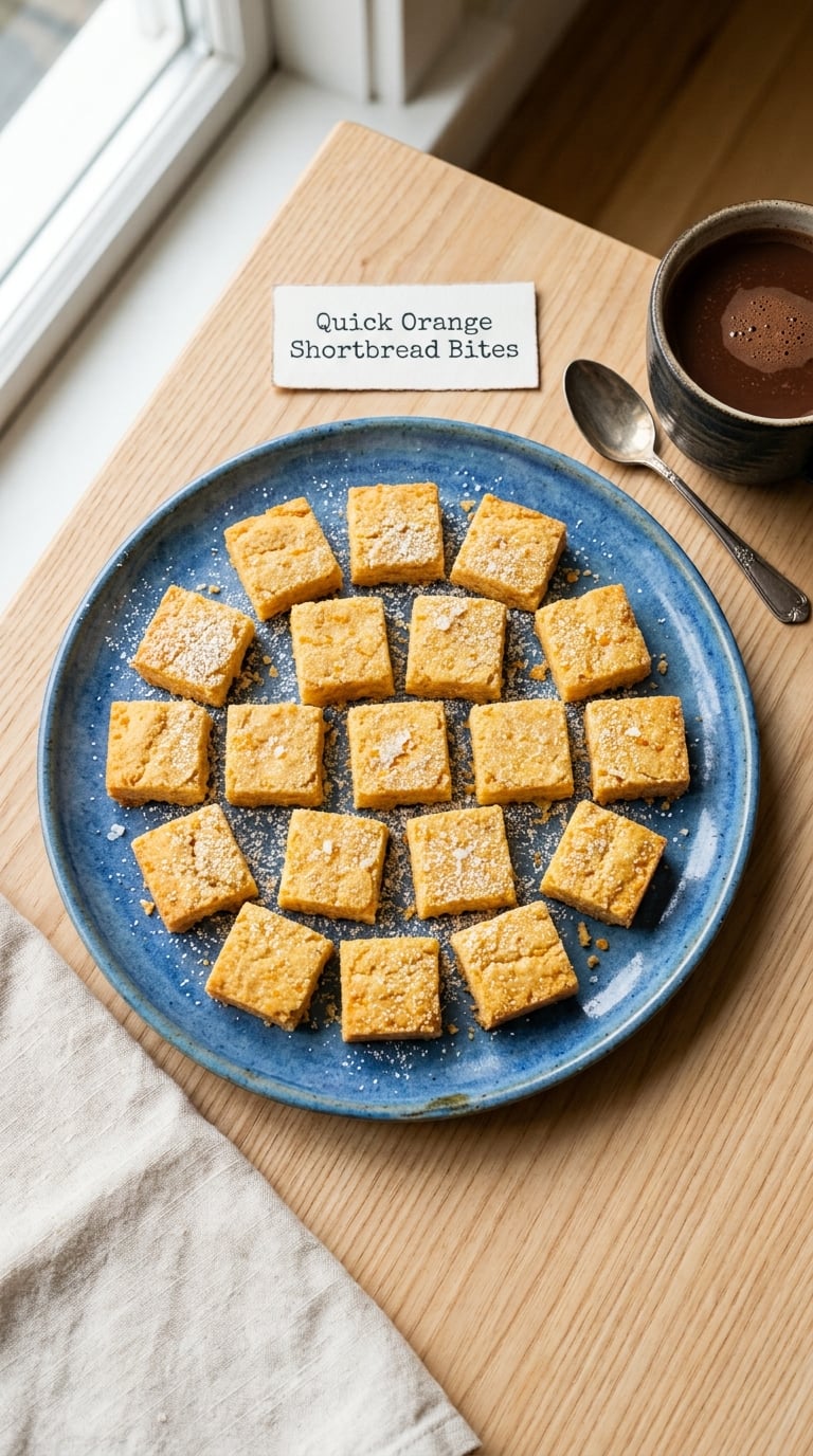 Quick Orange Shortbread Bites
