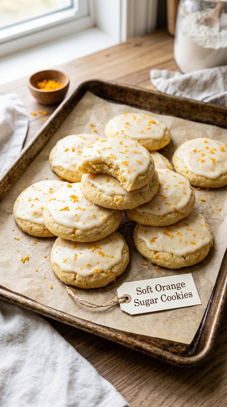 Soft Orange Sugar Cookies