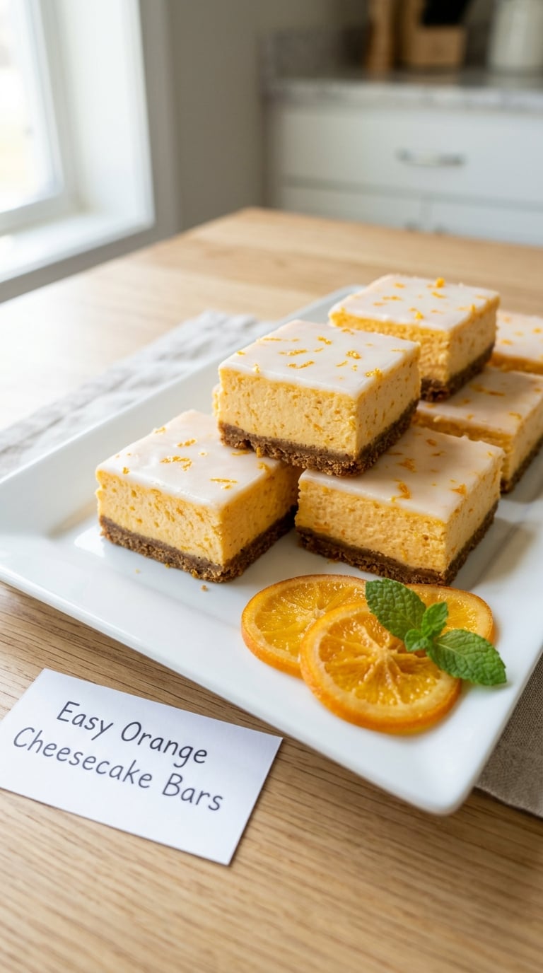 Easy Orange Cheesecake Bars