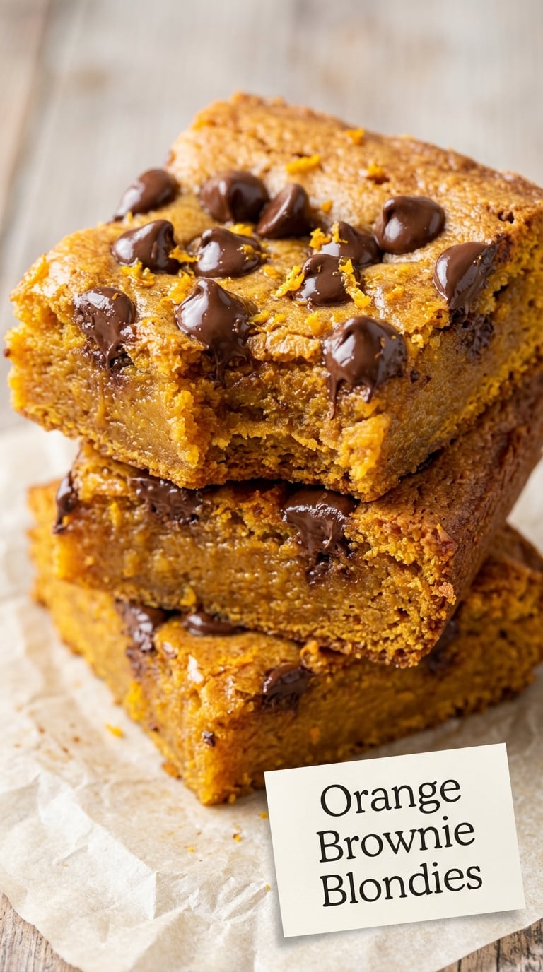 Orange Brownie Blondies
