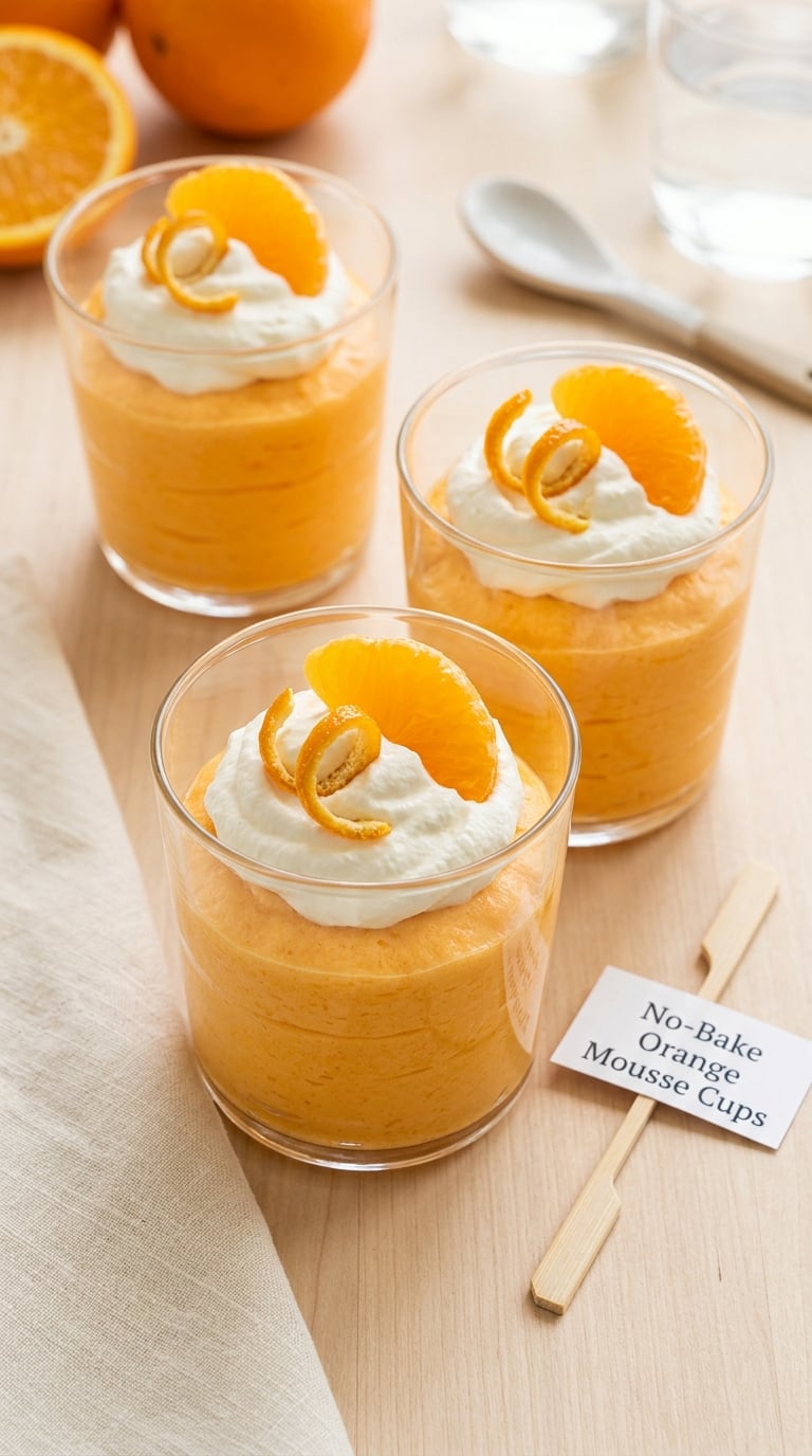 No-Bake Orange Mousse Cups
