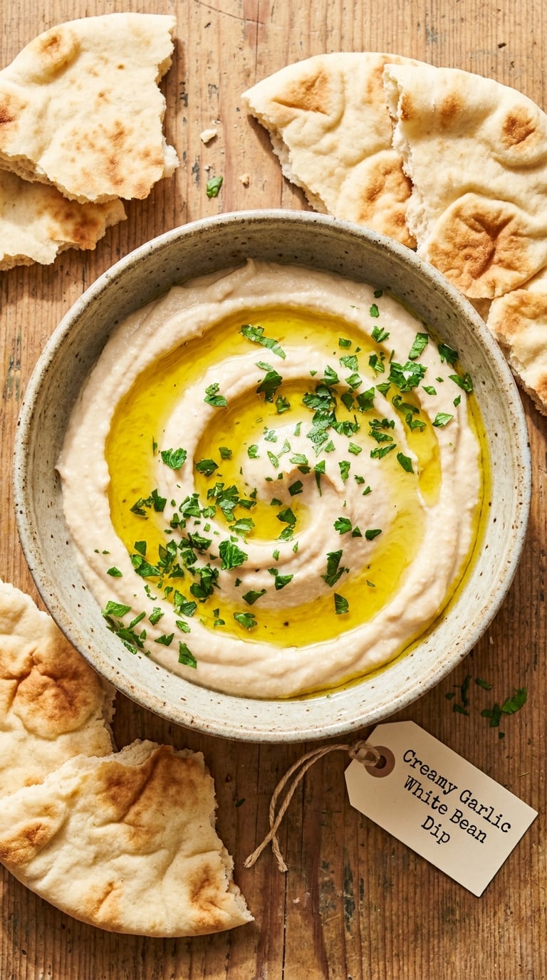 Creamy Garlic White Bean Dip