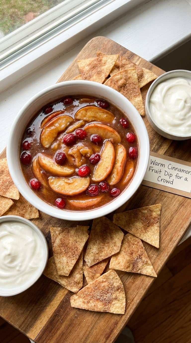 Warm Cinnamon Fruit Dip for a Crowd