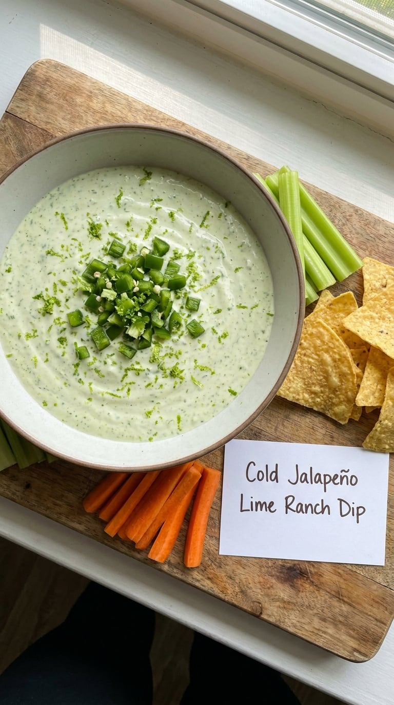 Cold Jalapeno Lime Ranch Dip