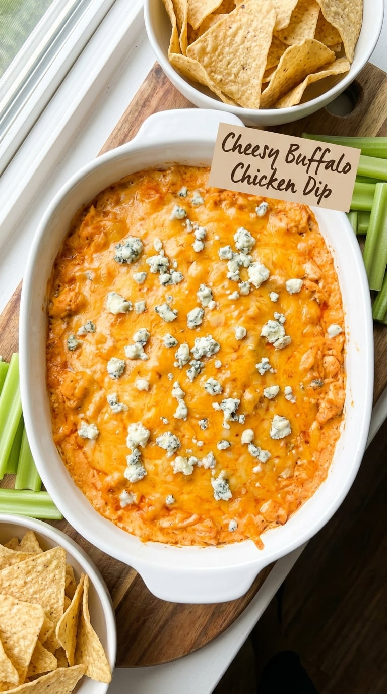 Cheesy Buffalo Chicken Dip