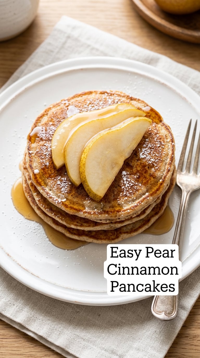 Easy Pear Cinnamon Pancakes