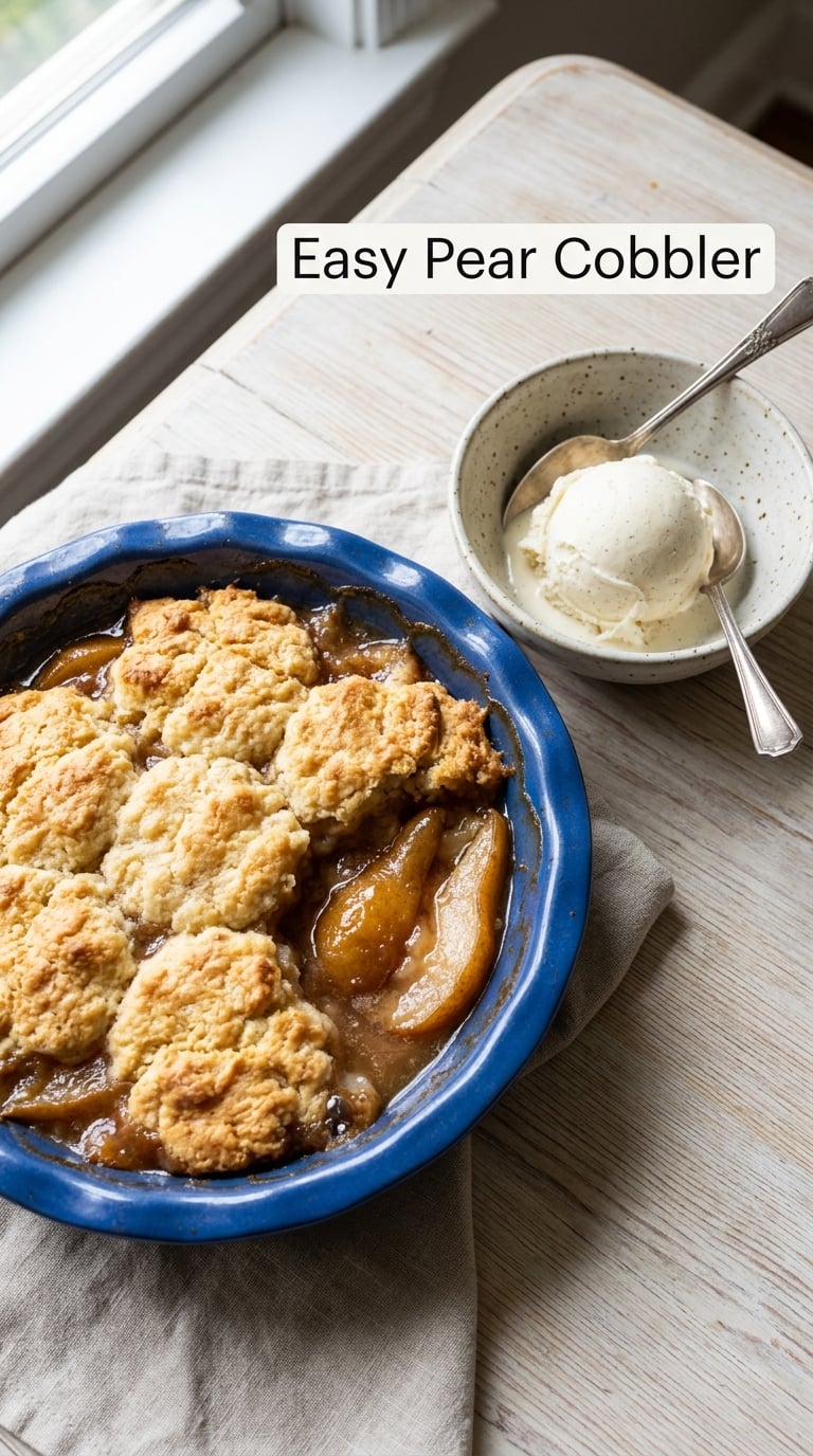 Easy Pear Cobbler