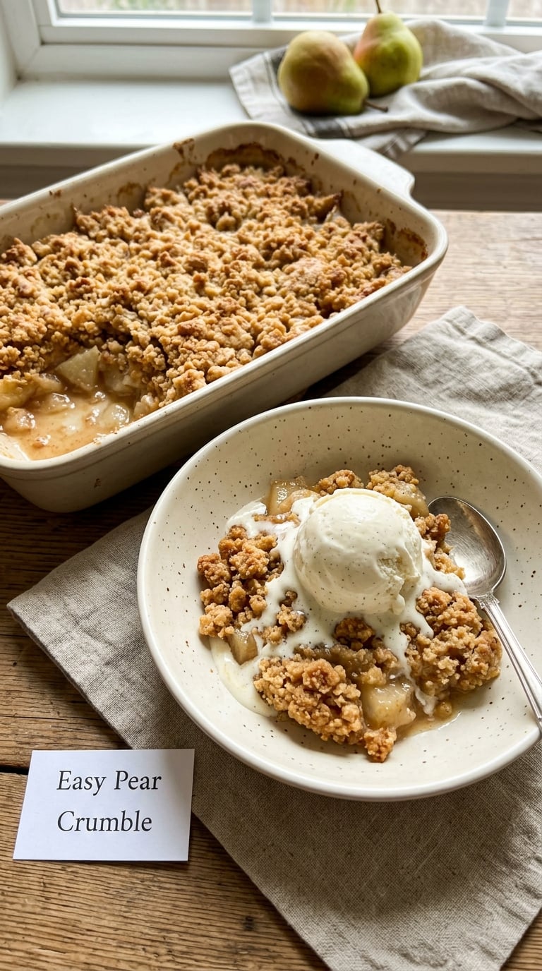 Easy Pear Crumble