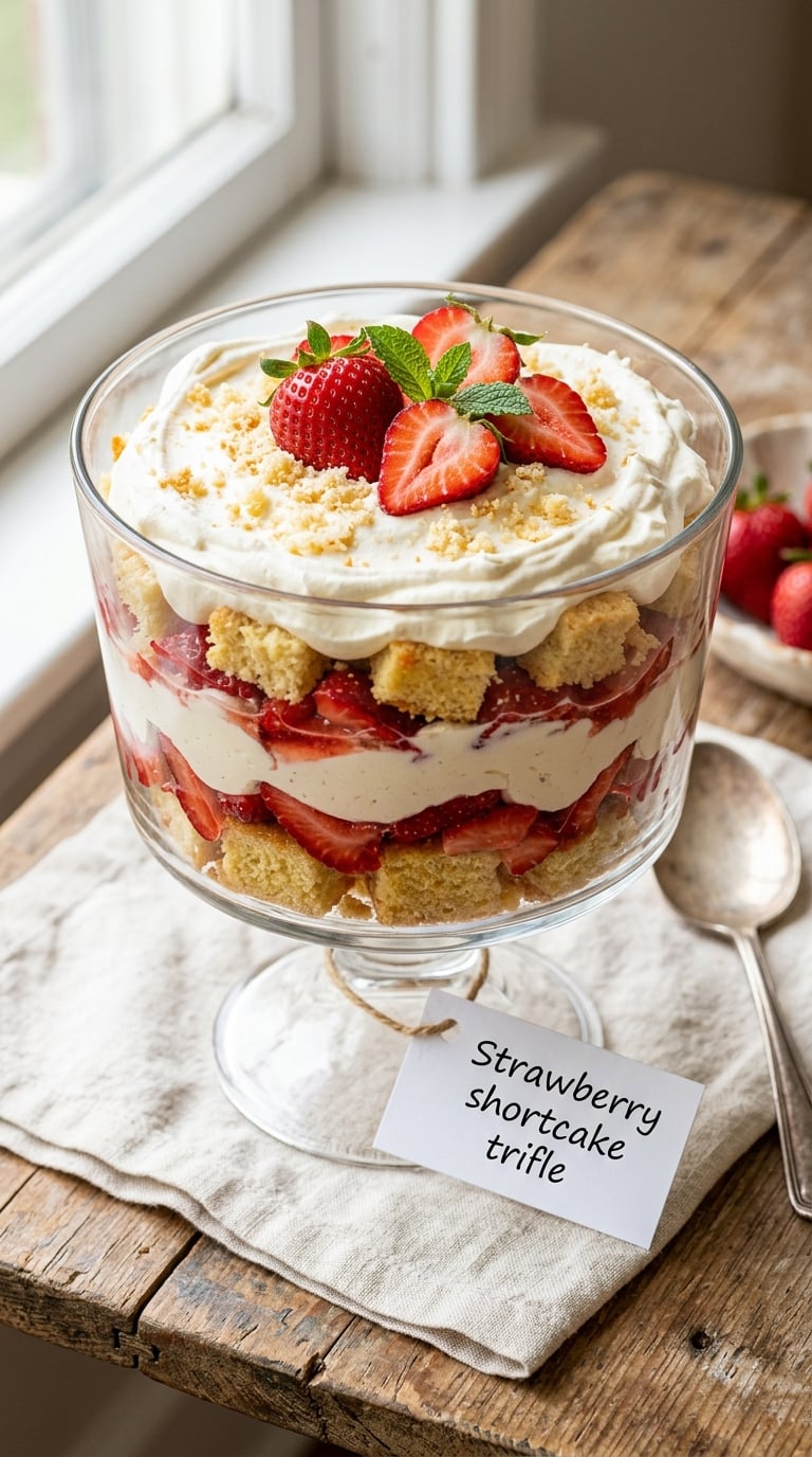 Strawberry Shortcake Trifle