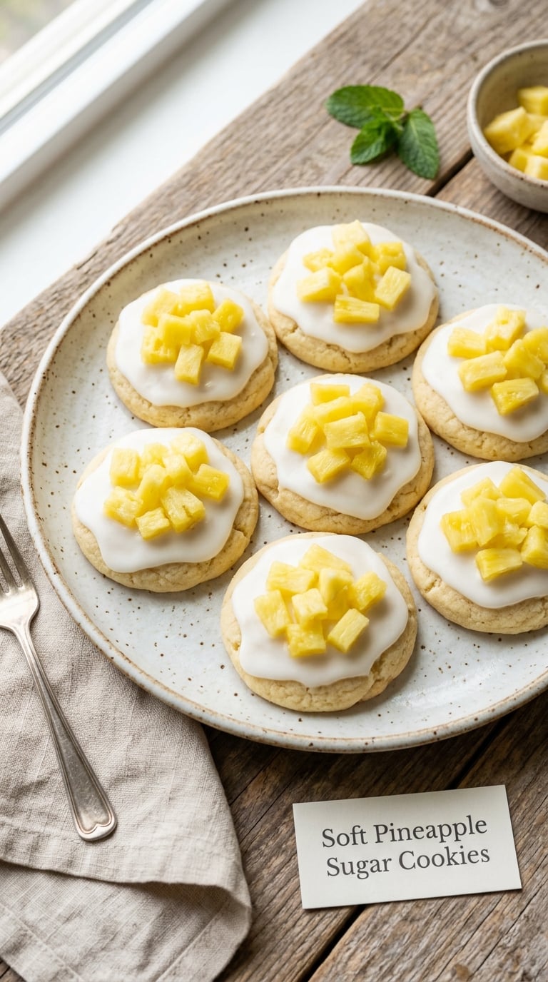 Soft Pineapple Sugar Cookies