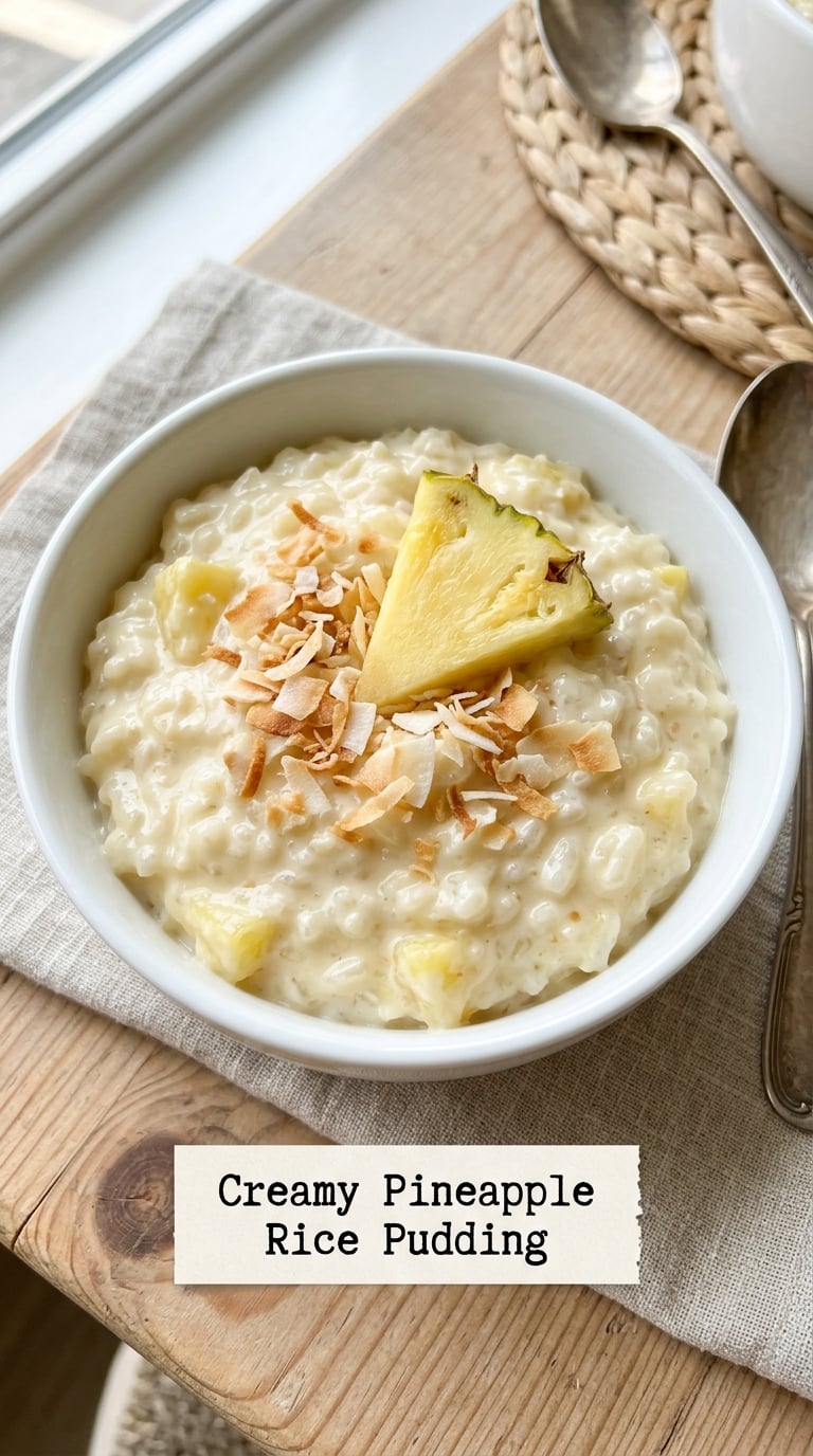 Creamy Pineapple Rice Pudding