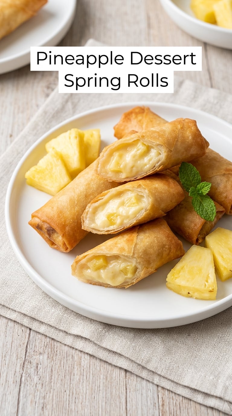 Pineapple Dessert Spring Rolls