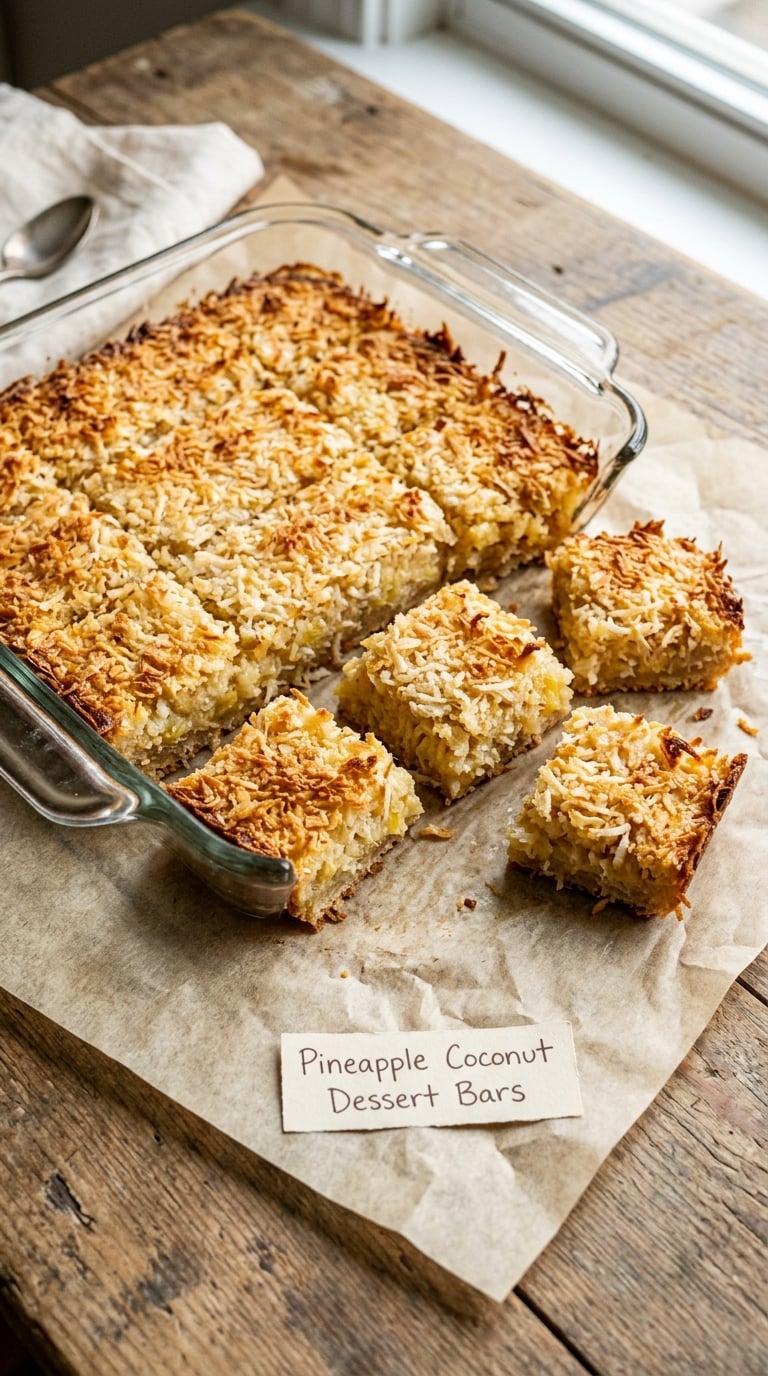 Pineapple Coconut Dessert Bars