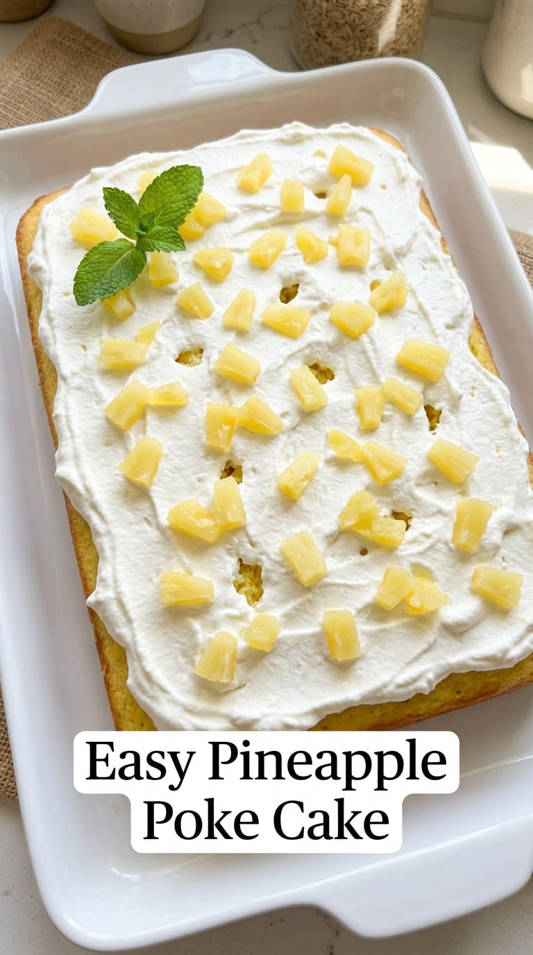 Easy Pineapple Poke Cake