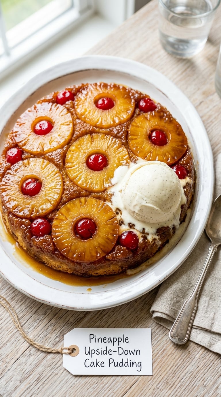 Pineapple Upside-Down Cake Pudding
