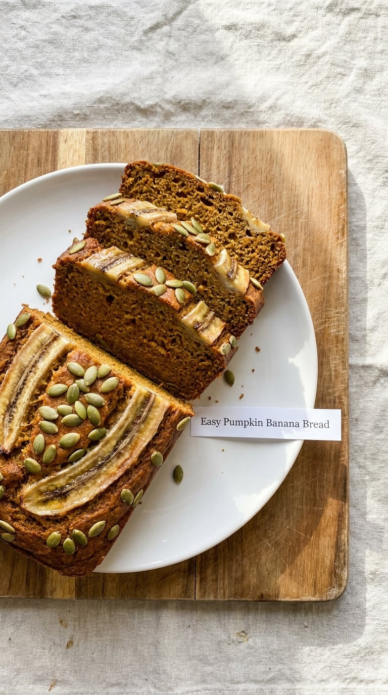 Easy Pumpkin Banana Bread