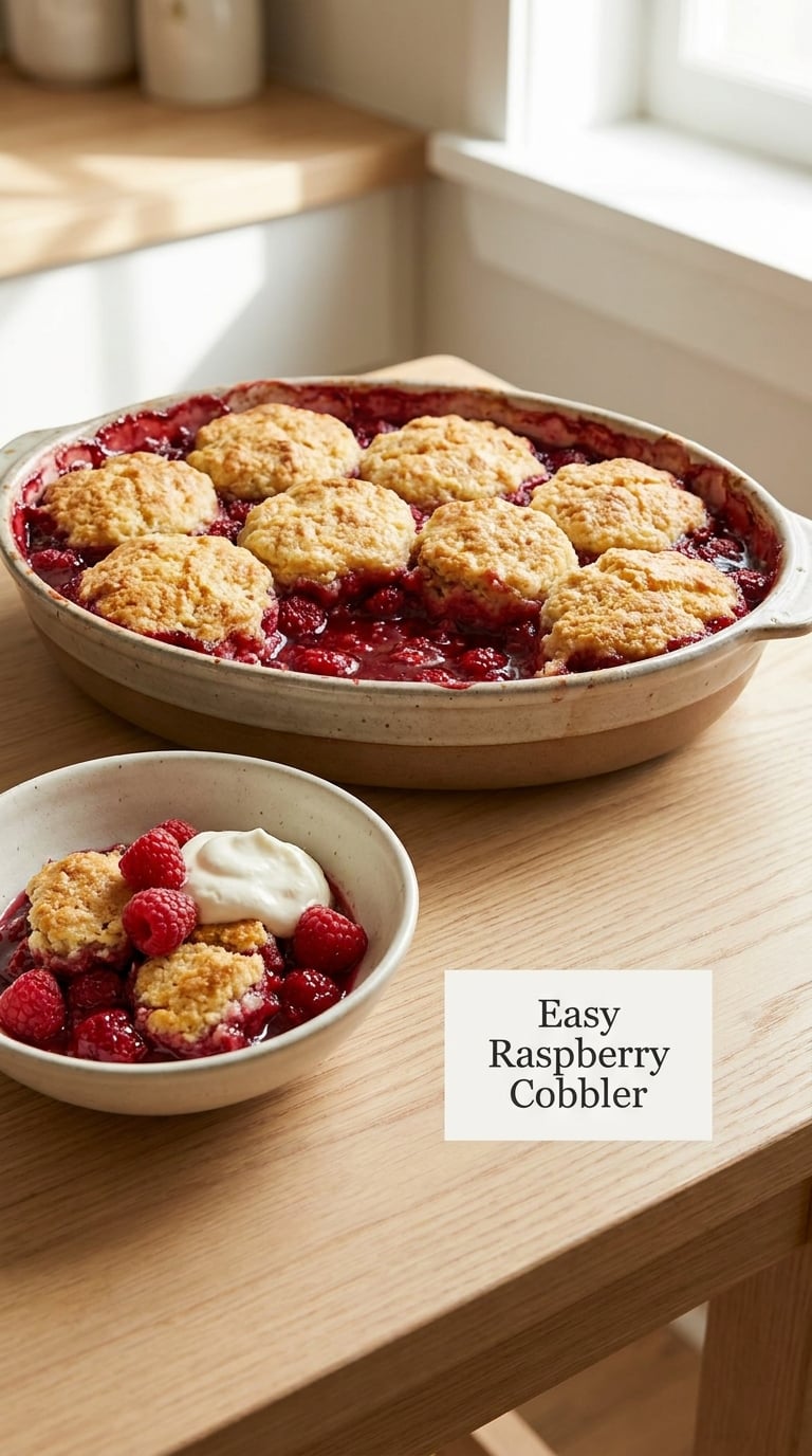 Easy Raspberry Cobbler