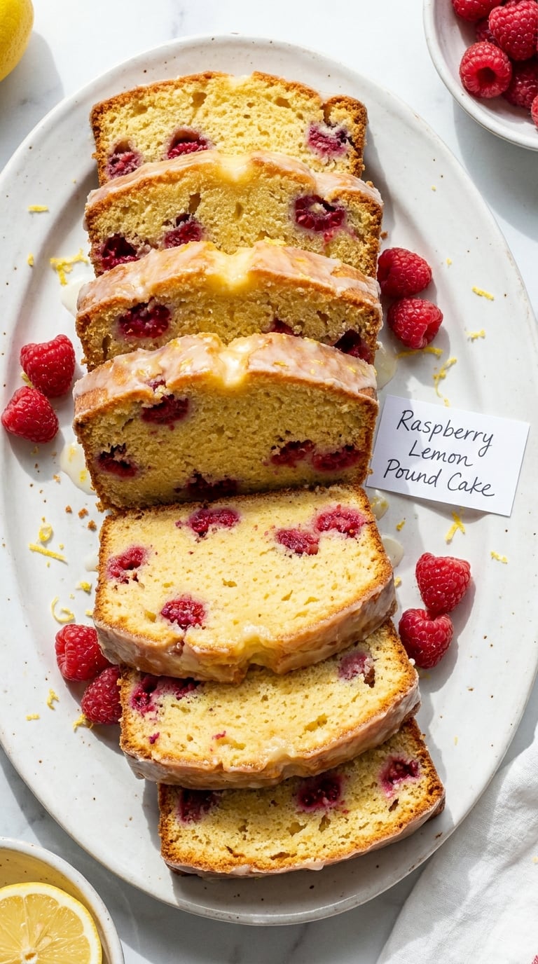 Raspberry Lemon Pound Cake