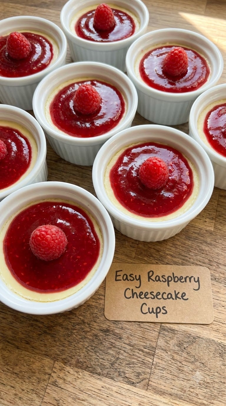 Easy Raspberry Cheesecake Cups