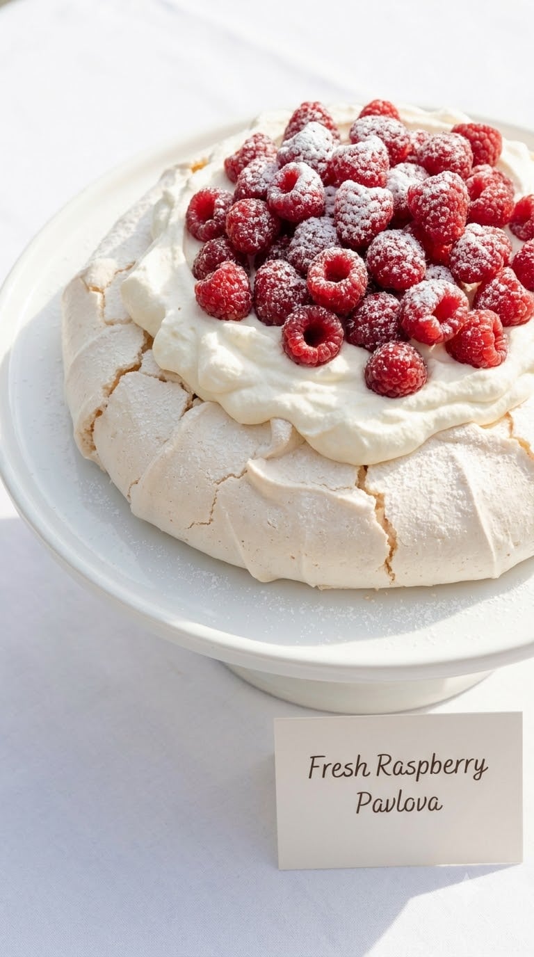 Fresh Raspberry Pavlova