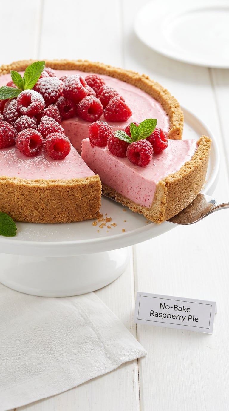 No-Bake Raspberry Pie