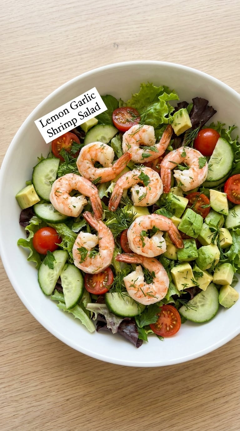 Lemon Garlic Shrimp Salad
