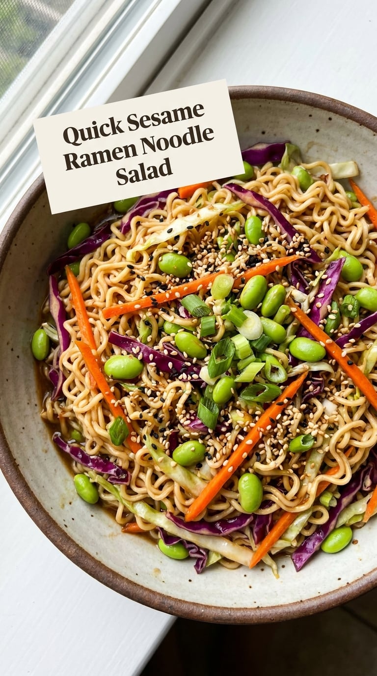 Quick Sesame Ramen Noodle Salad