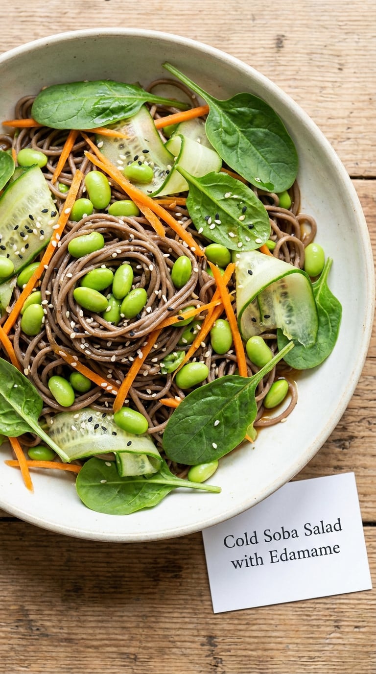 Cold Soba Salad with Edamame