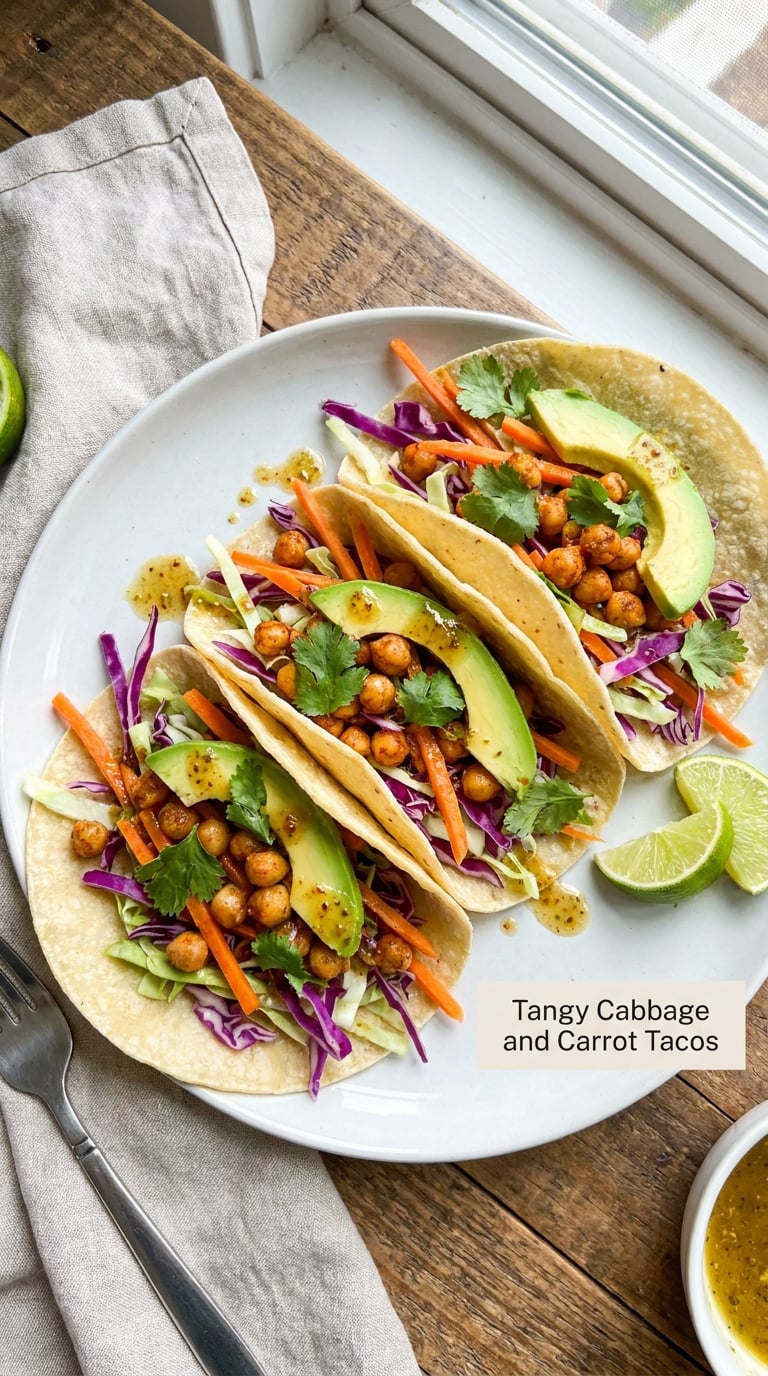 Tangy Cabbage and Carrot Tacos
