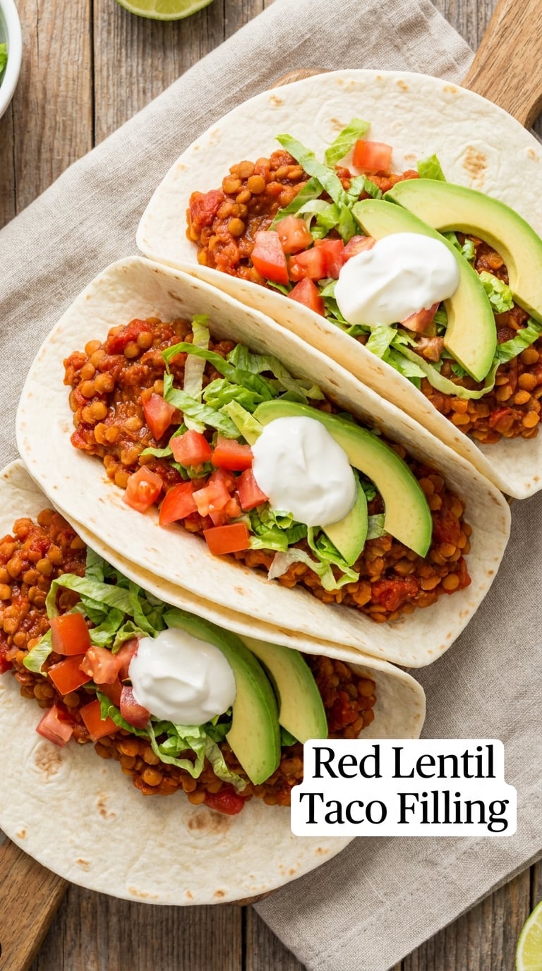 Red Lentil Taco Filling