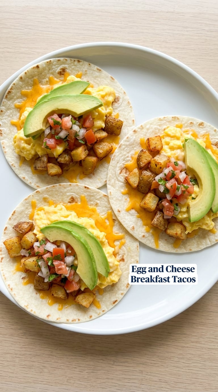 Egg and Cheese Breakfast Tacos