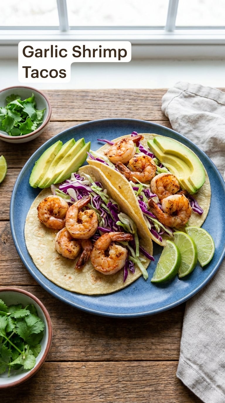 Garlic Shrimp Tacos