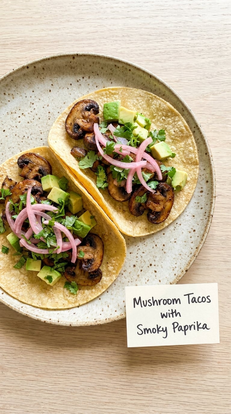 Mushroom Tacos with Smoky Paprika