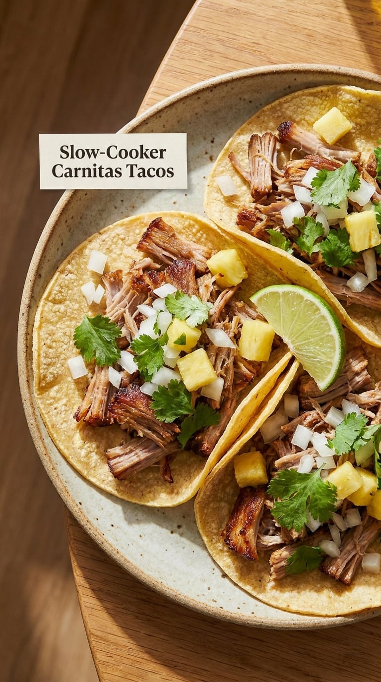 Slow-Cooker Carnitas Tacos