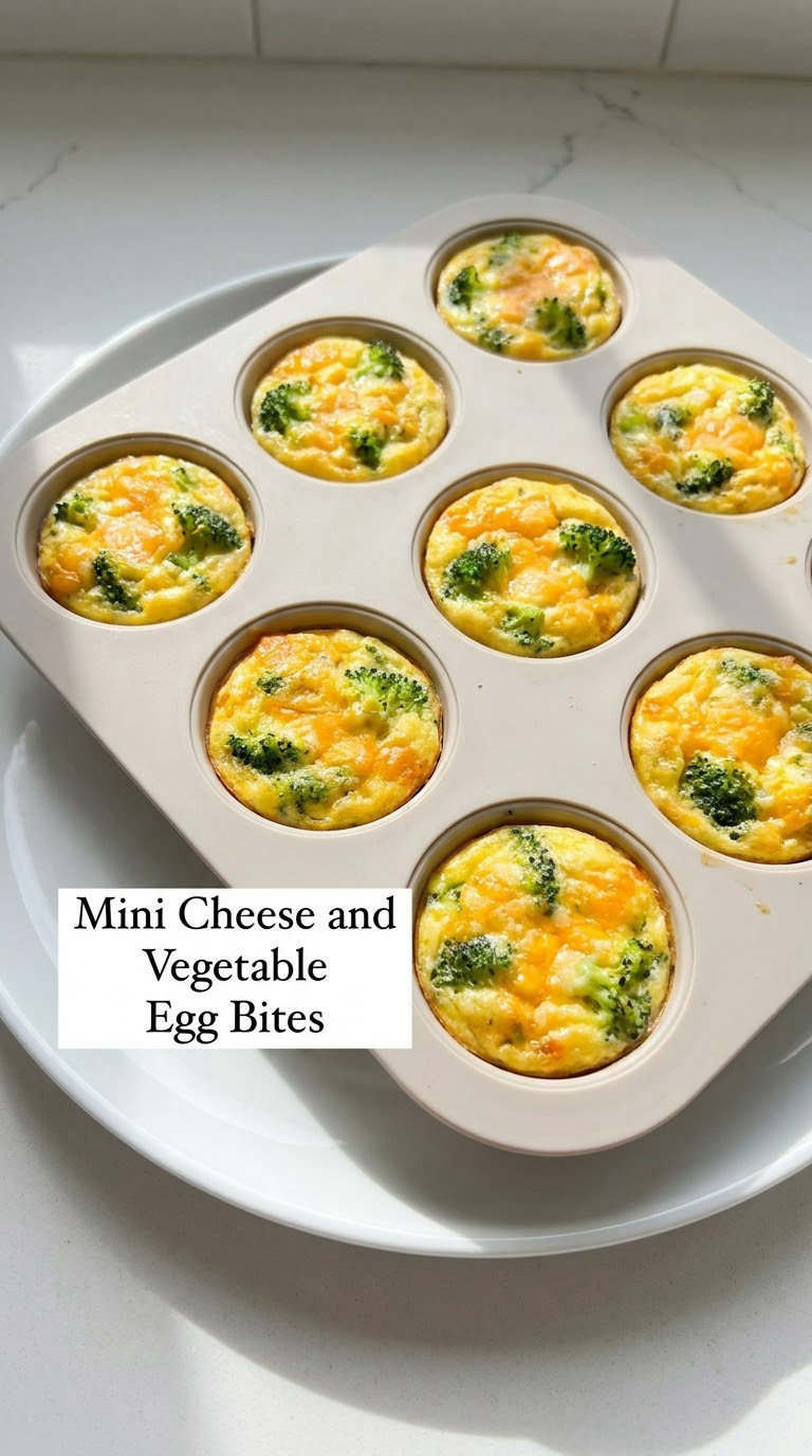Mini Cheese and Vegetable Egg Bites