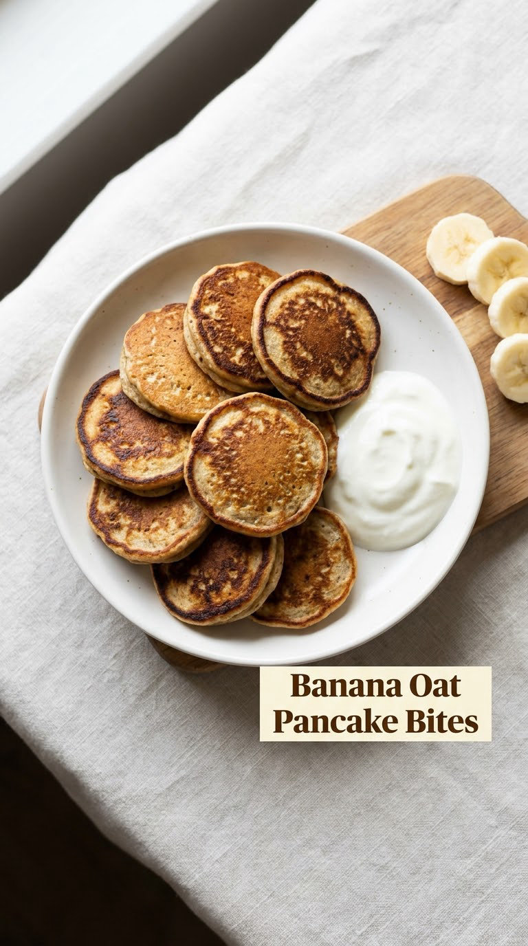 Banana Oat Pancake Bites
