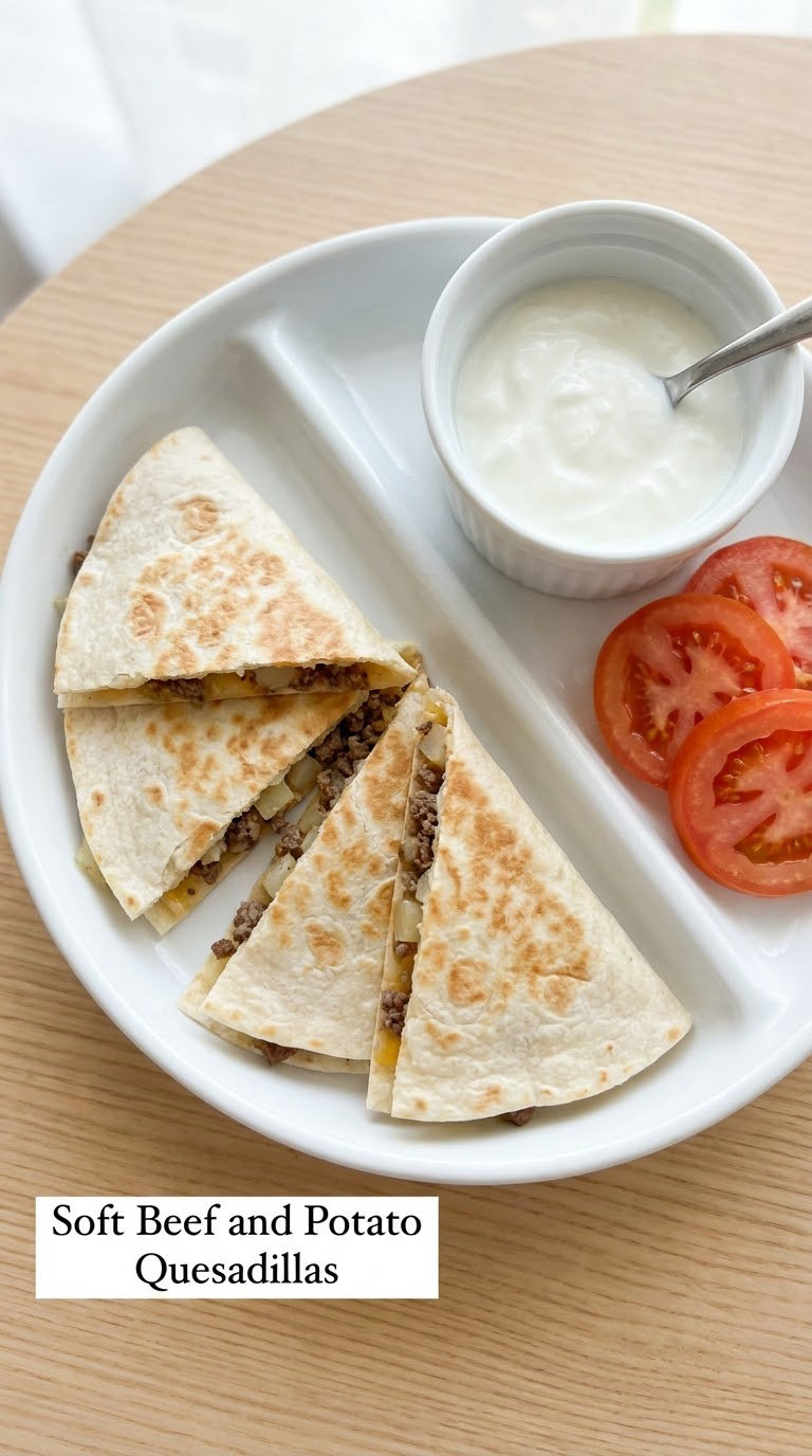 Soft Beef and Potato Quesadillas
