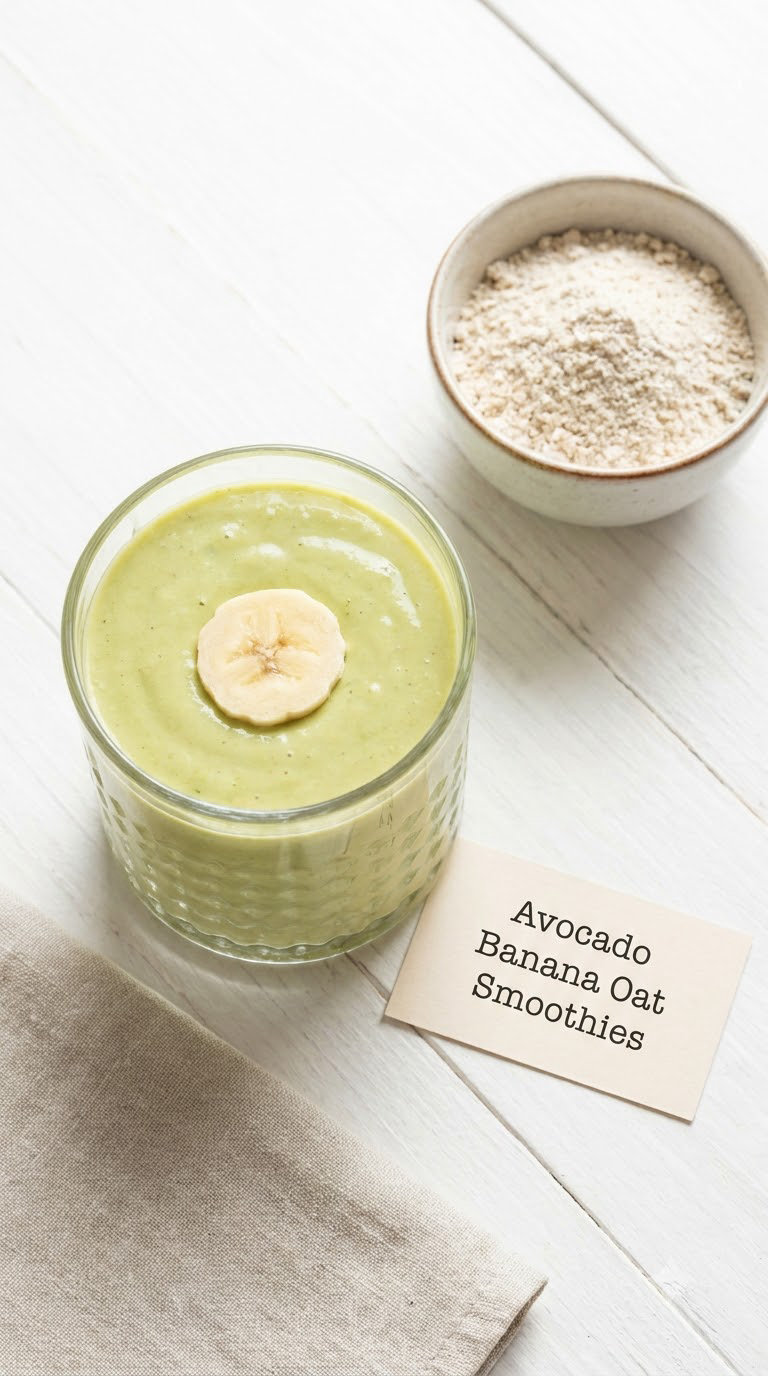 Avocado Banana Oat Smoothies