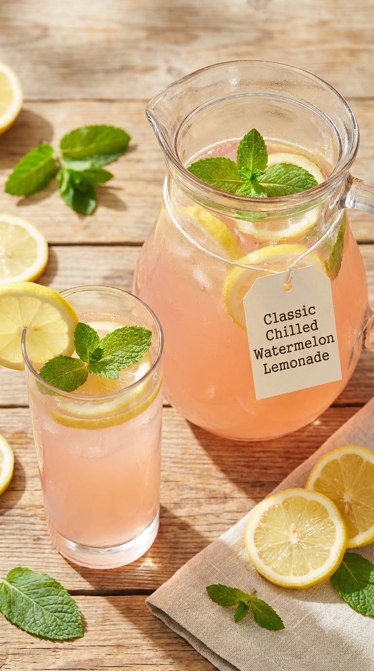 Classic Chilled Watermelon Lemonade