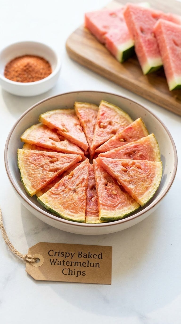 Crispy Baked Watermelon Chips