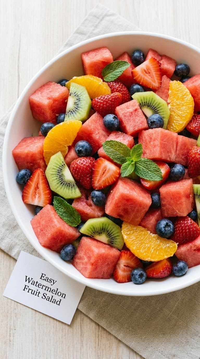 Easy Watermelon Fruit Salad