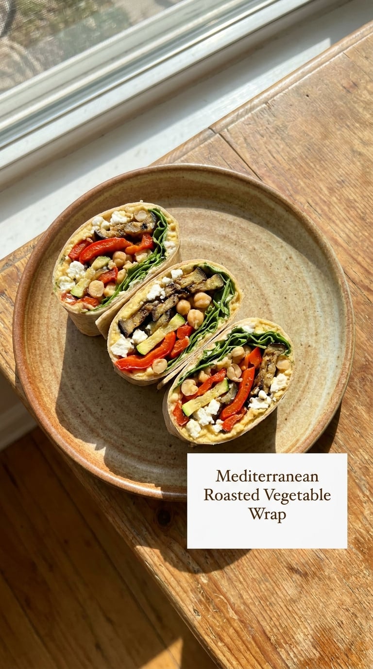 Mediterranean Roasted Vegetable Wrap
