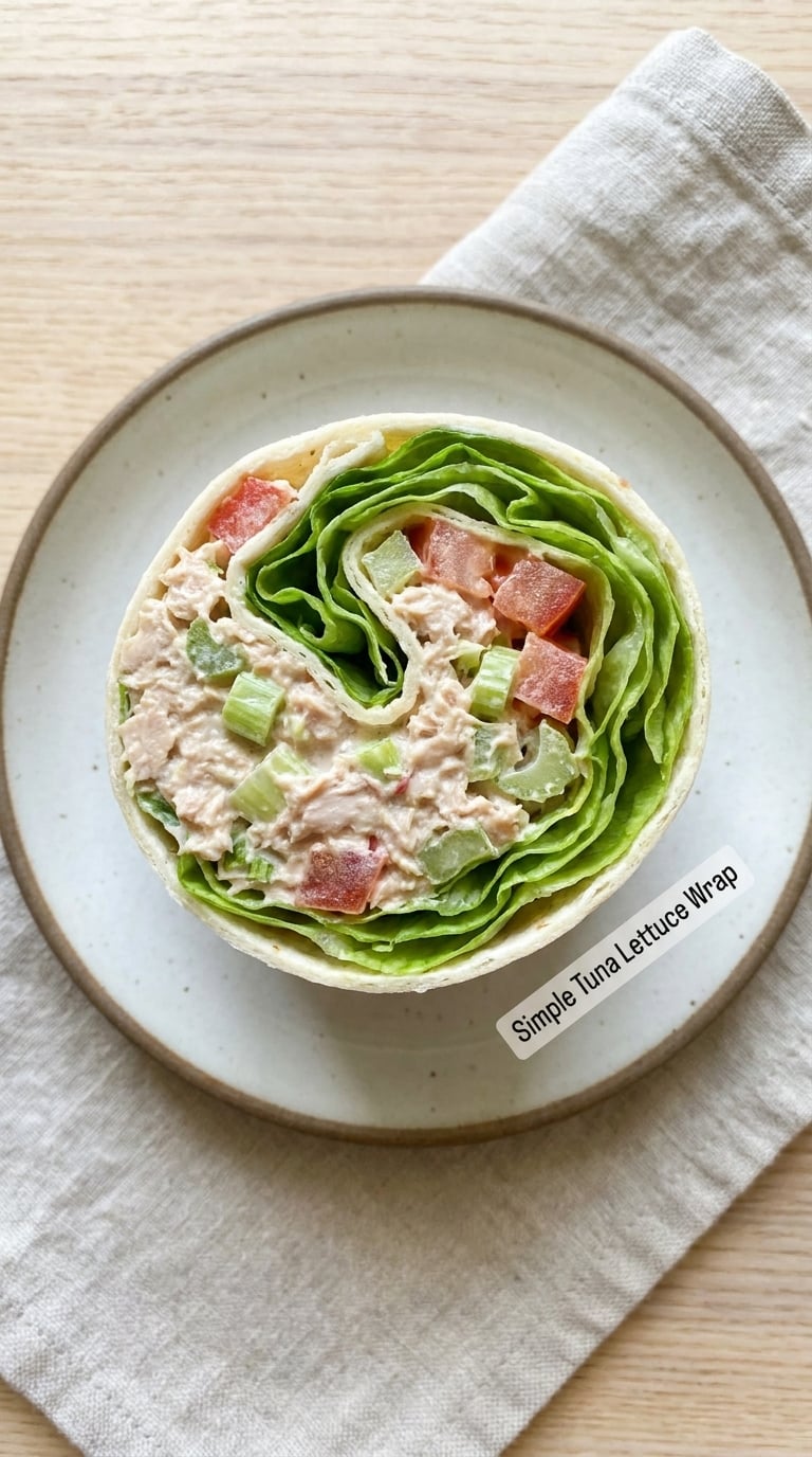 Simple Tuna Lettuce Wrap