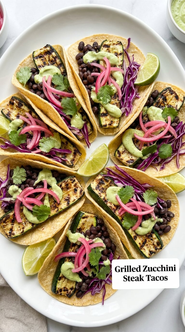 Grilled Zucchini Steak Tacos