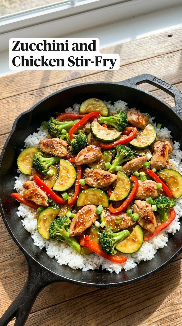 Zucchini and Chicken Stir-Fry