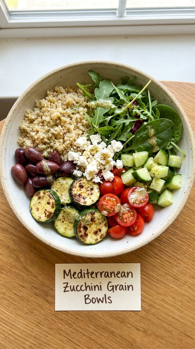 Mediterranean Zucchini Grain Bowls